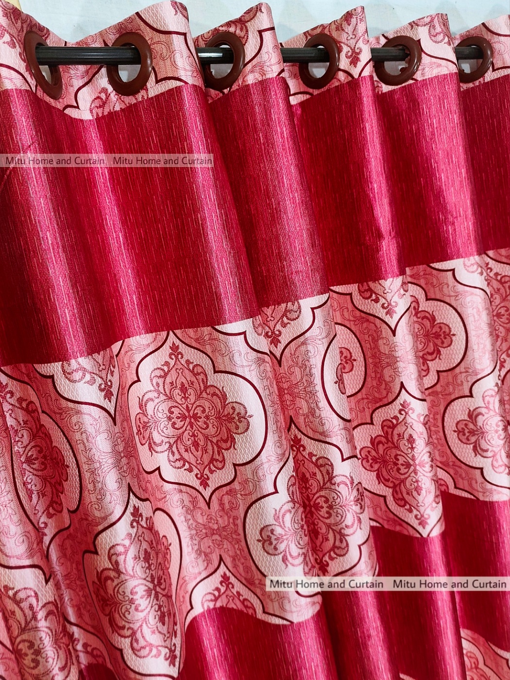 Buy curtain-porda-synthetic-curtains-indian-window-protector-4580-inch-standard-size-wine-red-art-4-kuchi-curtain- at Best Price In Bangladesh