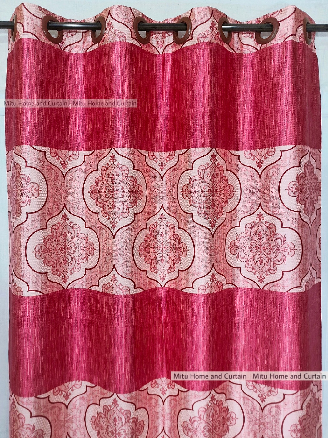 Buy curtain-porda-synthetic-curtains-indian-window-protector-4580-inch-standard-size-wine-red-art-4-kuchi-curtain- at Best Price In Bangladesh