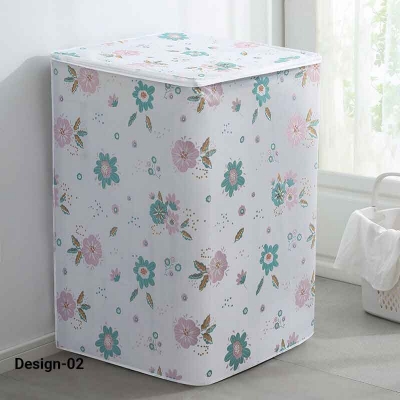 Picture of Washing Machine Dust Cover, Floral Creative Home Decor Anti Dust Roller Flip Washing Machine Cover 56*54*86cm Approx Multicolor