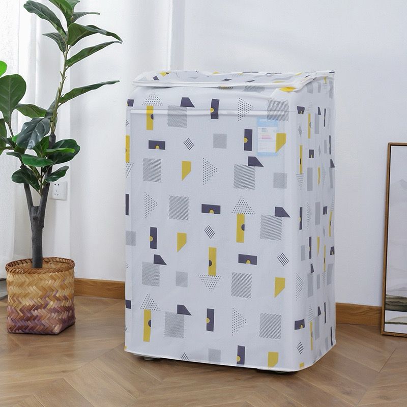 Picture of Washing Machine Dust Cover, Floral Creative Home Decor Anti Dust Roller Flip Washing Machine Cover 56*54*86cm Approx Multicolor