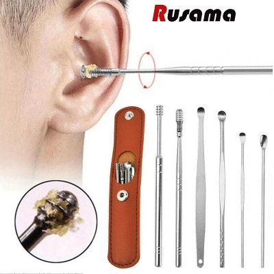 Picture of Ear Pick Set Portable Ear Cleaner Set Stainless Steel With Lather Case