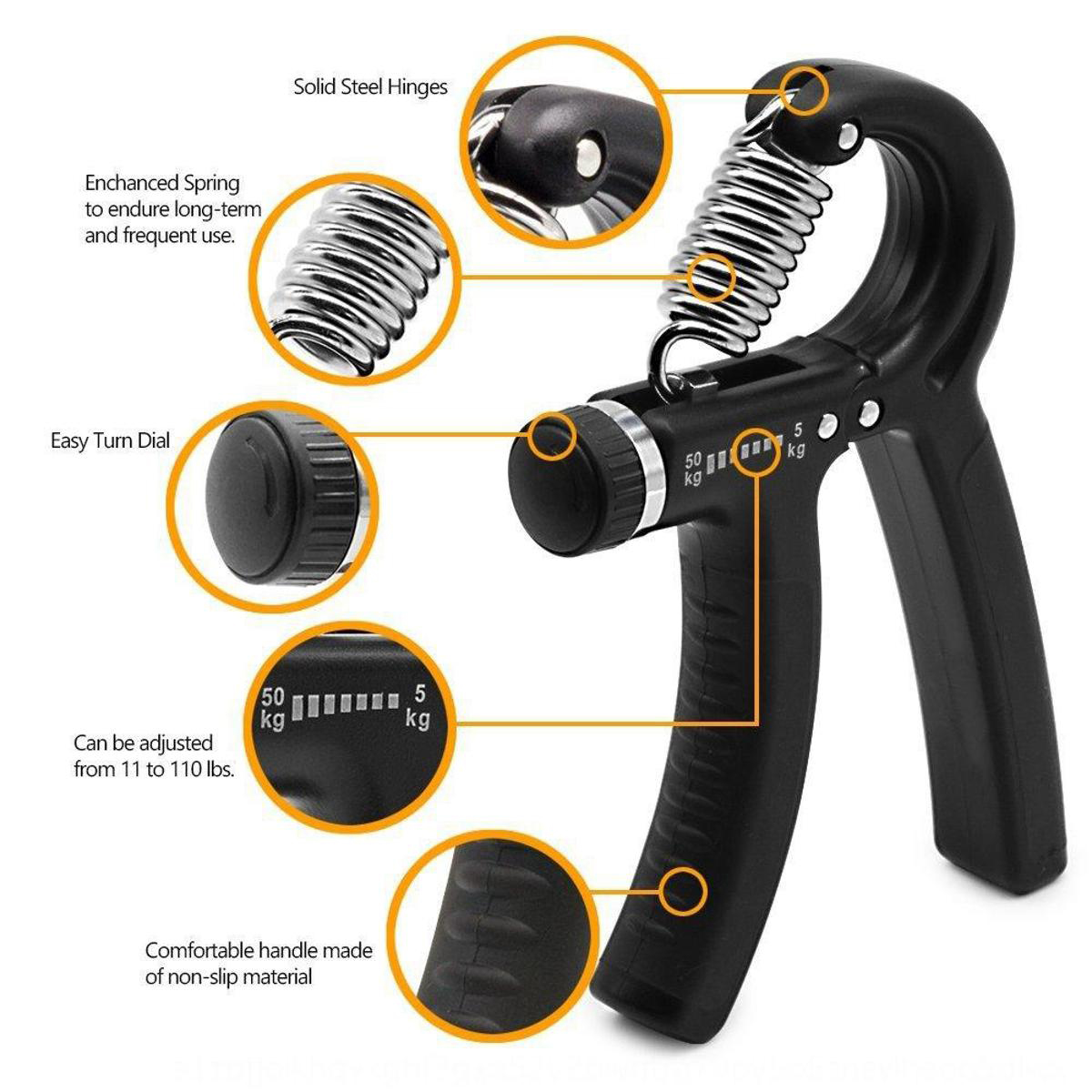 Picture of 6-50Kg Adjustable Heavy Grips Hand Gripper Gym Power Fitness Hand Exerciser Grip Body Fitness Tools