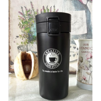 Picture of 380ml stainless steel coffee mug, insulated water bottle tumbler, thermos cup, vacuum flask, premium travel coffee mug