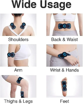 Picture of Mini Massager | Rechargeable Shoulder and Neck Massager Pain Relief Neck Massager Muscle Massage Machine for Muscles, Back, Tendonitis, Deep Tissue Back Massager for Pain Relief with 2 pads