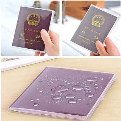 Picture of Two in One Transparent Plastic Passport Cover 3pcs
