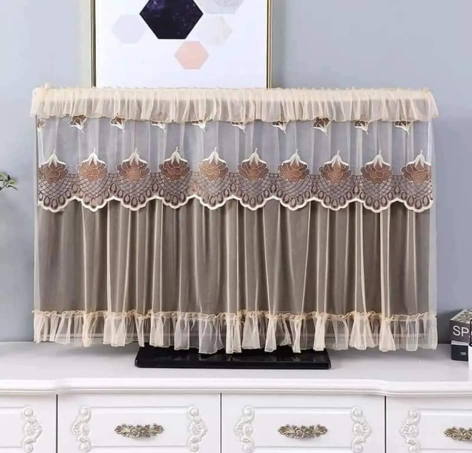 Picture of 1 Piece Lace 32 Inches Television Cover LCD TV Dust Cover TV Cover Upto 32-75 inches