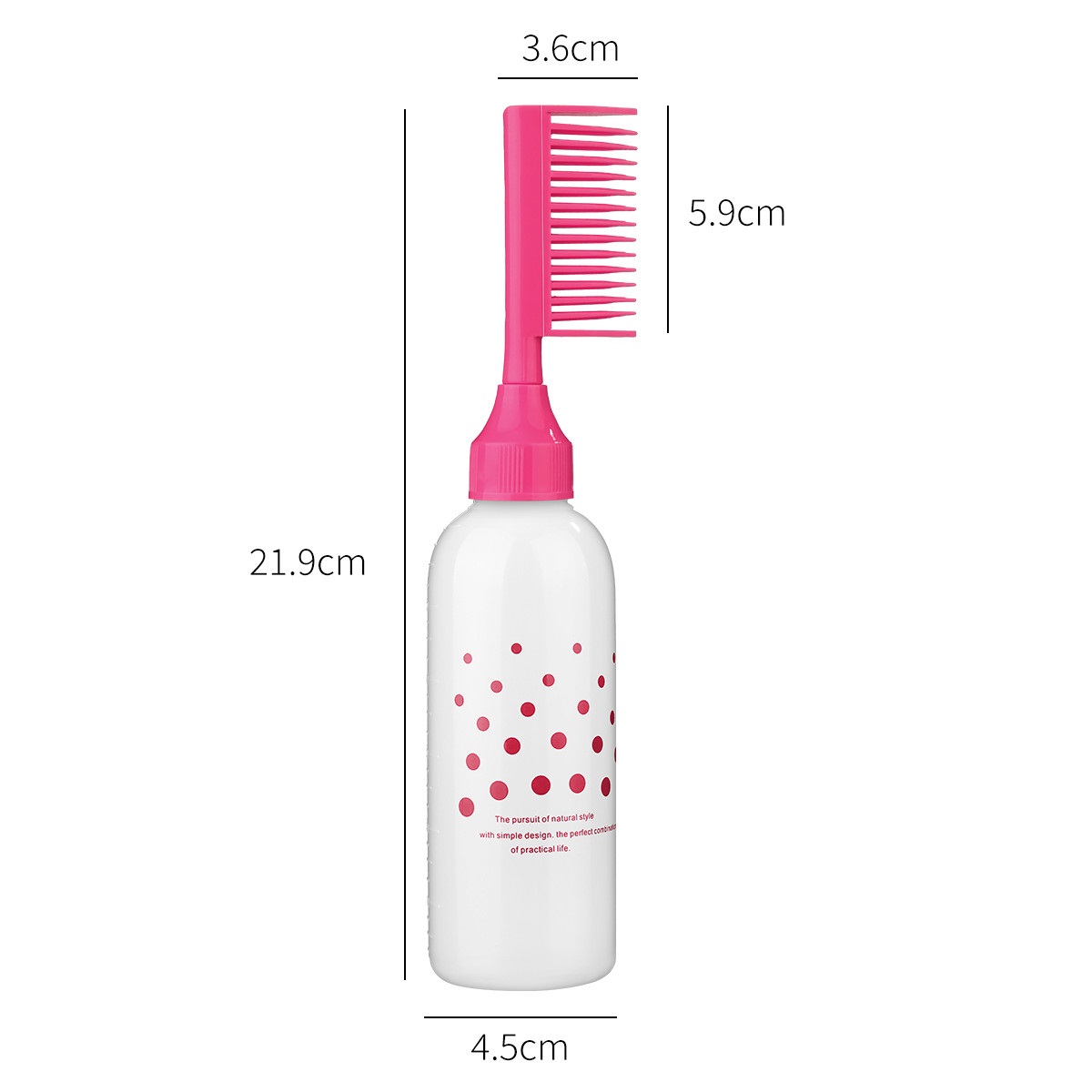 Picture of 60oz Plastic Hair Dye Refillable Bottle Empty Applicator Comb Dispensing Salon Hair Coloring Hairdressing Styling Tools