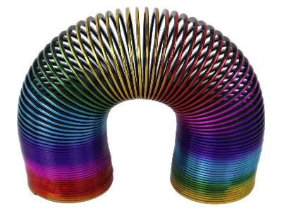 Picture of Rainbow Magic Spring Fun Toy Stretching 10m Bouncing Rainbow Coil 15cm Large Set
