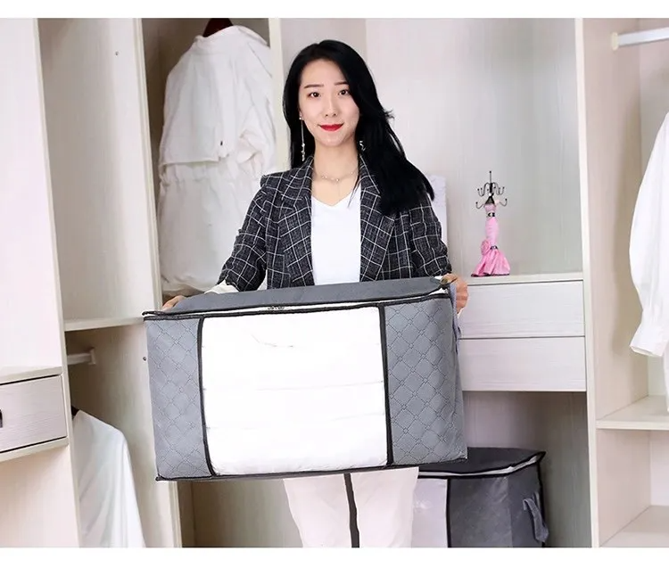 Picture of Premium Quality Winter Cloths Storage Organizer Bag / Eco Friendly Wardrobe Organizer 1pcs