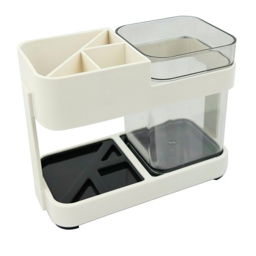 Picture of Toothbrush Box Holder Cup Bathroom Storage Toilet Two Removable Toothbrush Box Seat 2 chamber
