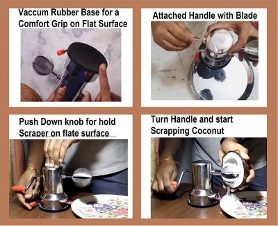 Picture of Stainless Steel Coconut Scraper/Coconut Scrapers Machine/Coconut Graters/Coconut Graters for Kitchen/Coconut Crusher Machine