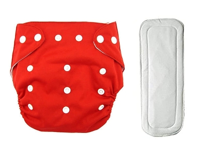 Picture of Baby Washable Diaper Adjustable Washable Cotton Cloth Diaper with 1 pics 3 Layer Pad