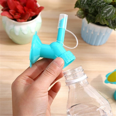 Picture of Plastic Bottle Watering Double Nozzle Bottle Cap Sprinkler Portable Watering Sprinkler Plant Bonsai Sprinkler for Indoor Seedlings Flower Vegetable Plant Garden Irrigation Tool