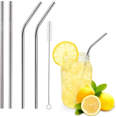 Picture of Metal Straws Reusable Metal Straw Stainless Steel Metal Straw Metal Straw Cleaner Metal Straw Metal Straw With Tumbler 3pcs pack