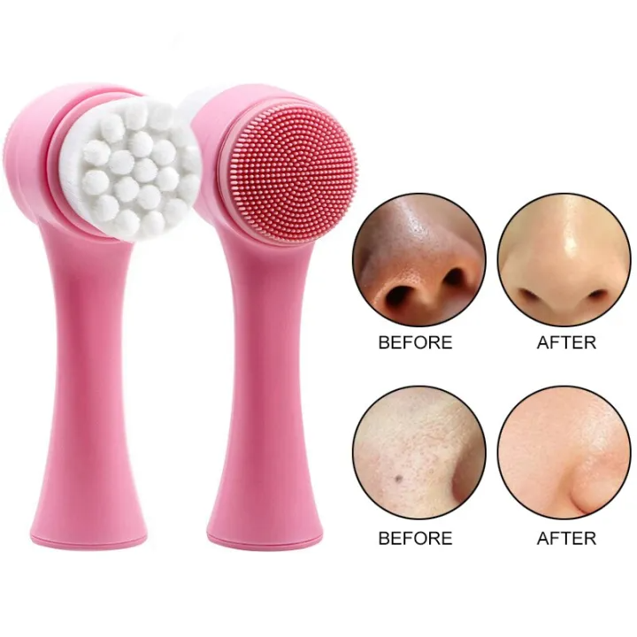 Picture of Face Manual Portable Cleaning Massage Brush Deep Cleansing Pores Skin Care Hot Double-sided Silicone Cleansing Tool
