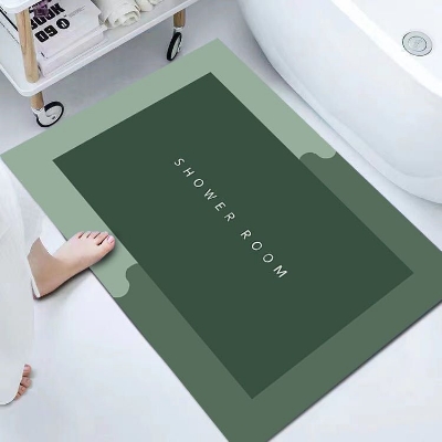 Picture of 1pc 40*60cm Super Absorbent Floor Mat For Bathroom Non Slip, Fast Drying Soft, Carpet Shower Tub Outdoor Doormat