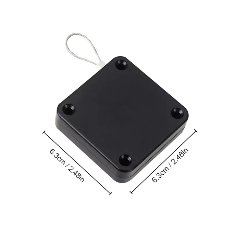 Picture of 1pc Black Punch Free Automatic Sensor Door Closer Automatic Shutdown Device Non Punching Telescopic Sliding Device