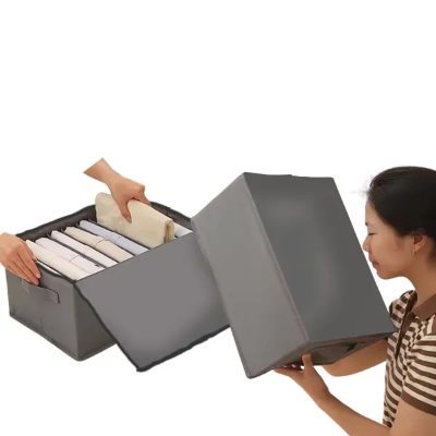 Picture of 7-Grid Foldable Clothes Organizer: Waterproof Storage Box for T-Shirts, Jeans, and More