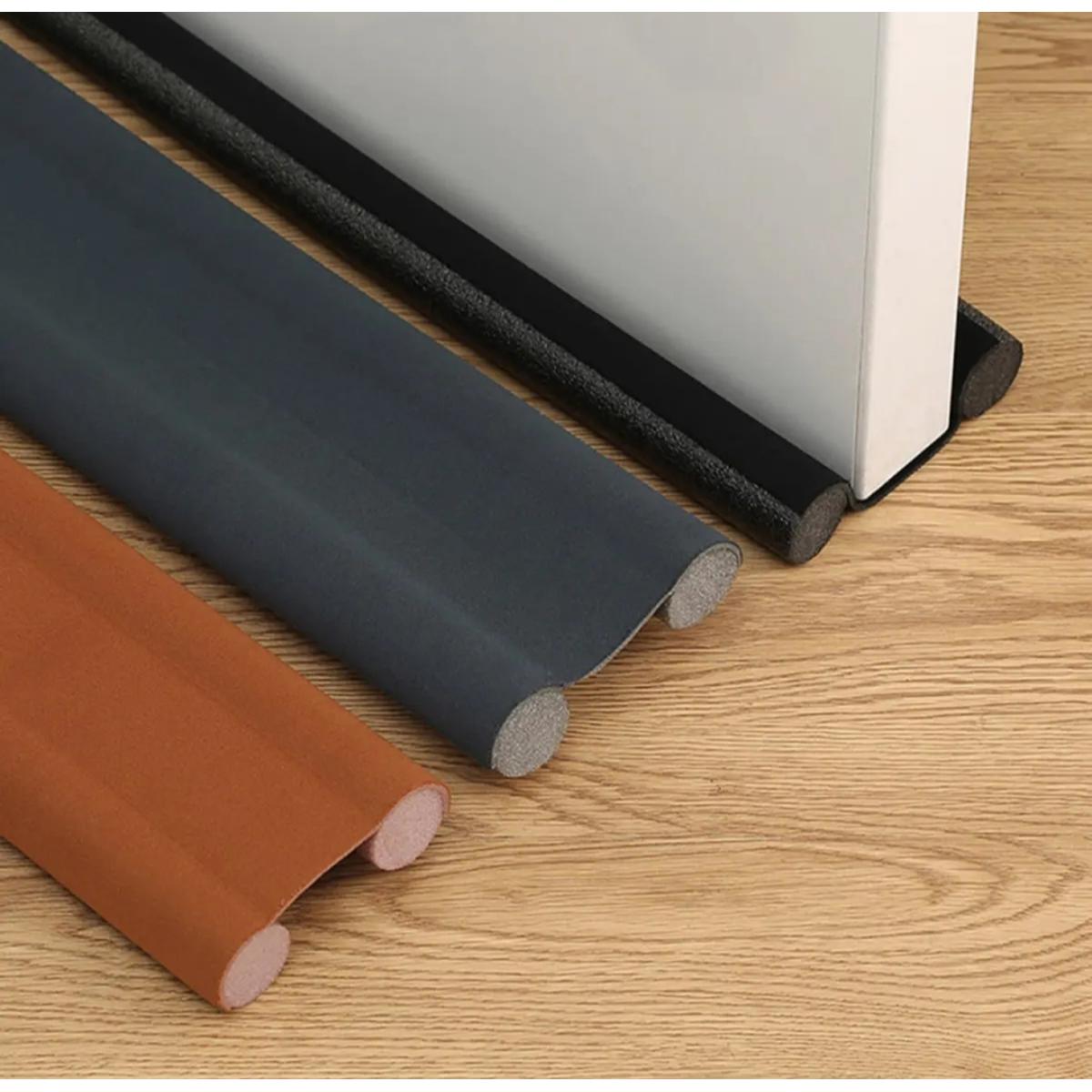 Picture of Door Bottom Rubber Seal Strip Adhesive Under Door Silicone Sweep Weather Stripping Under Door Draft Stopper Rubber Strip Door Block Seal Noise Reduction Dustproof