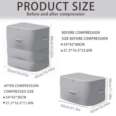 Picture of Ultra Space-Saving Self-Compression Organizer, Storage Tote for Space Saving, Clothes Compression Bag, Expandable Moving Organizer Bags  Organizer,