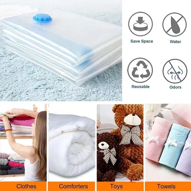 Picture of 4 Pack Small Vacuum Storage Bags with Hand Pump - Space Saver Solution for Home Organization  Vacuum bag Combo set