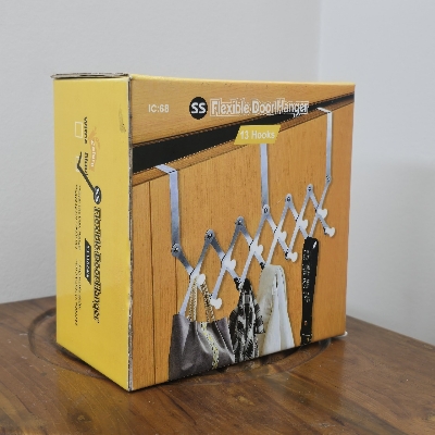 Picture of Over The Door Hook Door Hanger:Over The Door Towel Rack with 13 Coat Hooks for Hanging, Door Coat Hanger Towel Hanger Over Door Coat Rack for Towels, Clothes, Back of Bathroom