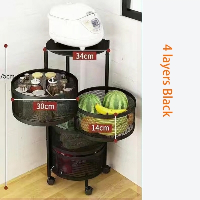 Picture of 4 Layer Round Shape Kitchen Rack