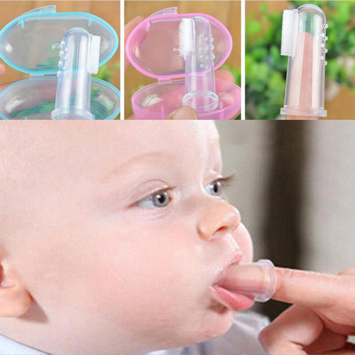 Picture of Silicon Baby Finger-Tooth Brush-Swallow With Box For Kids