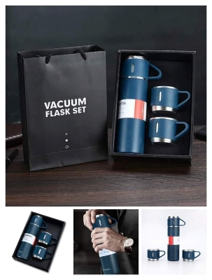 Picture of Vacuum Flask Set Stainless Steel Drinking Metal Water Bottle Gift High Quality Vacuum Flask Bottle