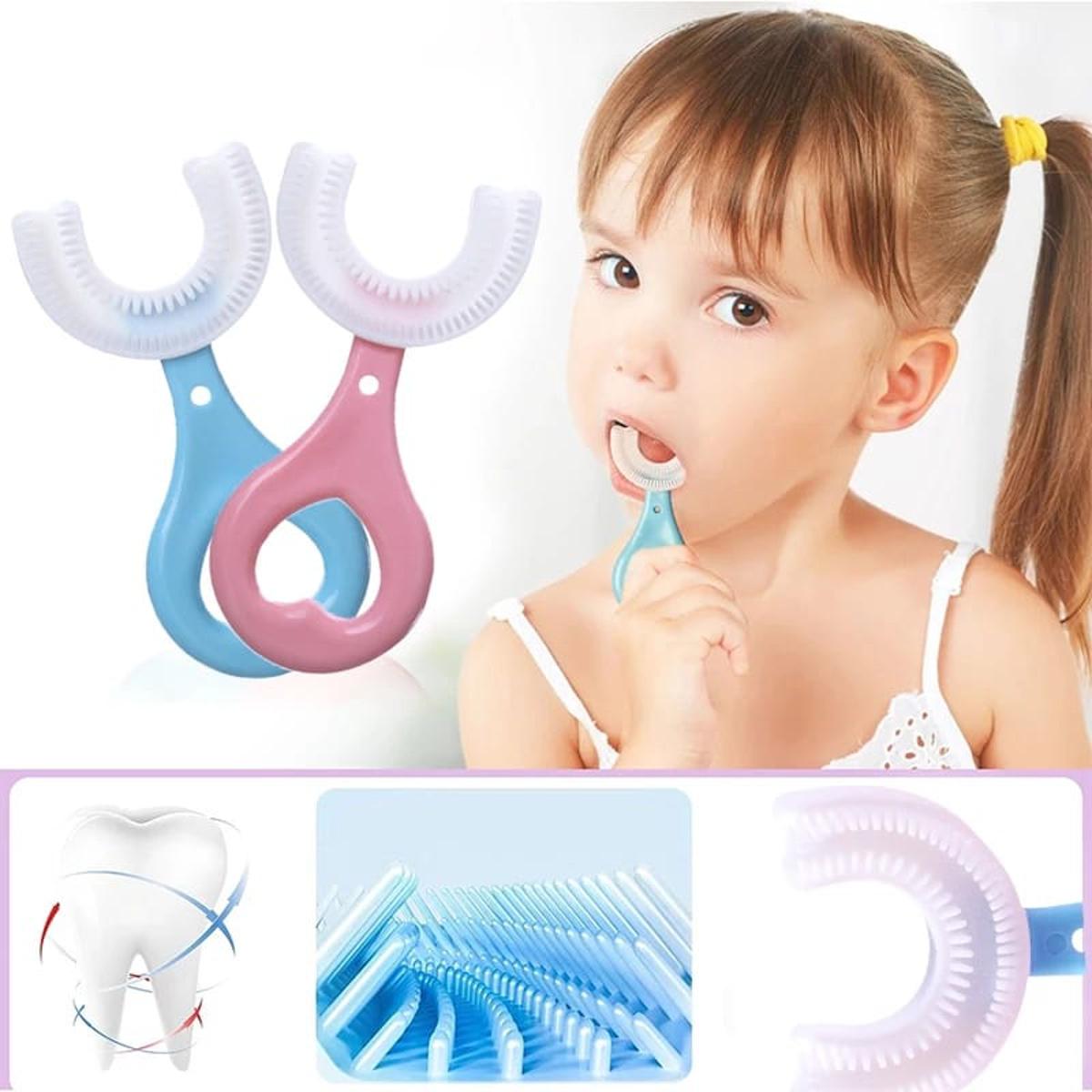 Picture of U-shaped Baby Toothbrush Children's Soft U-shaped Toothbrush Oral Shape Cleaning Toothbrush - 2-12 years old