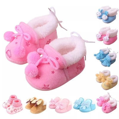Picture of Lovely Baby Boy Girls Newborn Infant Shoes Soft Sole Anti-slip (Free Size 0-12) Month Baby Shoes Walkers Kid Shoes Flats Sneakers