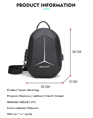 Picture of Versatile -Men Multifunction Anti-theft USB Shoulder Bag Crossbody Bag Travel Sling Bag Pack Messenger Pack Chest Bag for Male- Avant-garde