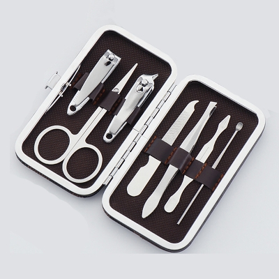 Picture of Travel Manicure Set, 7 in 1 Manicure Kit Pedicure Kit Professional Stainless Steel Nail Clippers Set For Men and Woman