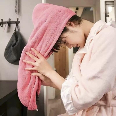 Picture of Magic Hair Wrap Bath Salon Towels Fast Drying Absorbent Cap for Women and Girls