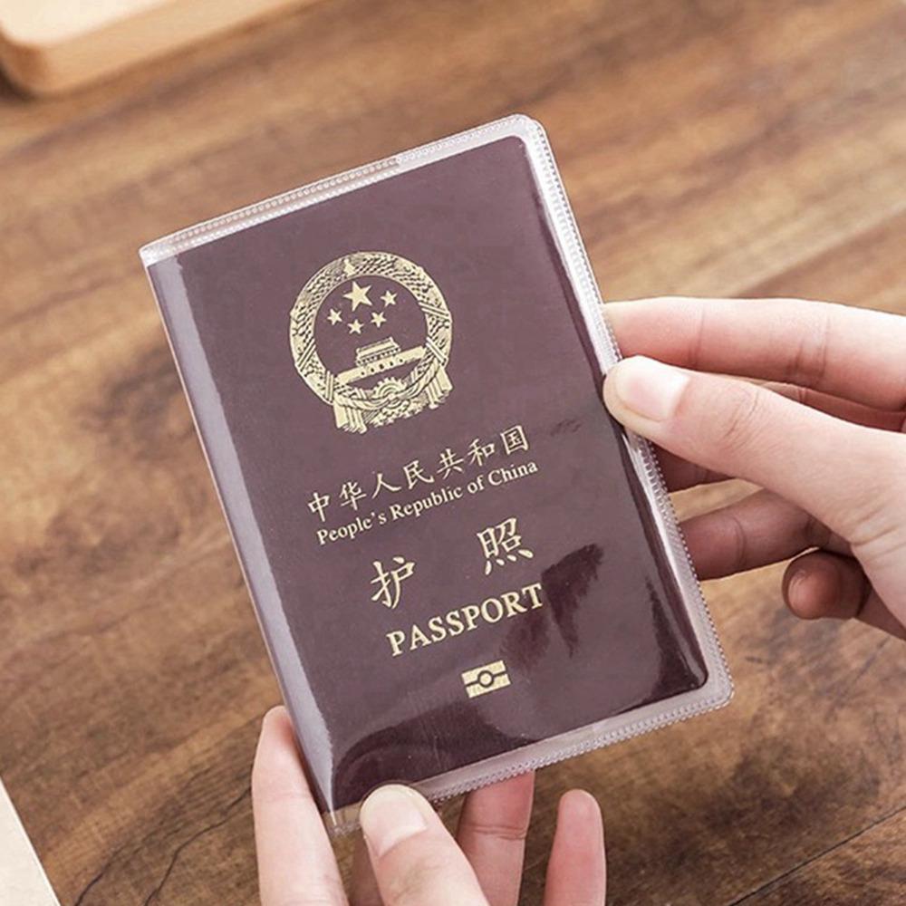 Picture of Two in One Transparent Plastic Passport Cover 3pcs