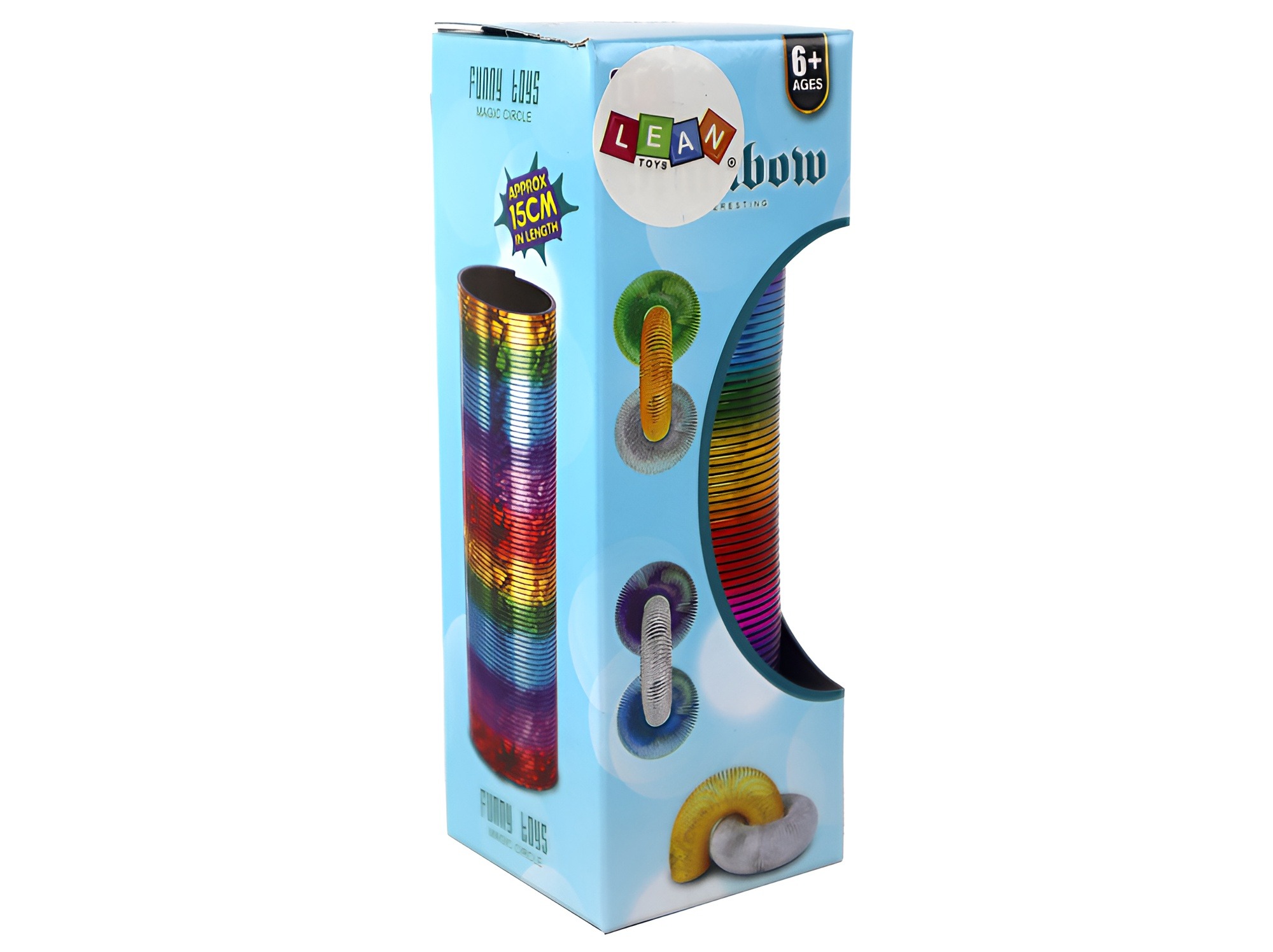 Picture of Rainbow Magic Spring Fun Toy Stretching 10m Bouncing Rainbow Coil 15cm Large Set