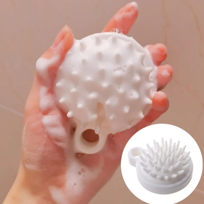 Picture of 1PC Shampoo Artifact Shampoo Brush Cleaning Massage Scalp Silicone Shampoo Shampoo Comb Artifact Silicon Bath Scrubber