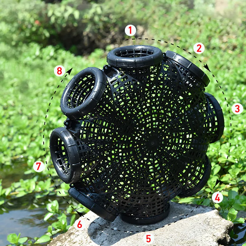 Picture of Durable Plastic Container Mud Cage Container Fishing Traps Black Fish Net Cage Fishnet Finless Eel Loach Trap Fishing Pot
