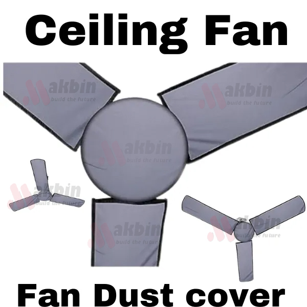 Picture of ceiling fan covers with motor cover black 4 pieces fan cover waterproof dust proof