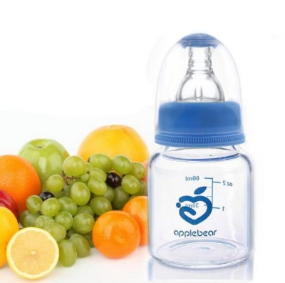 Picture of 60ml Baby Standard Caliber Hygienic Plastics Baby Feeder Bottle  - Multicolor Apple Bear