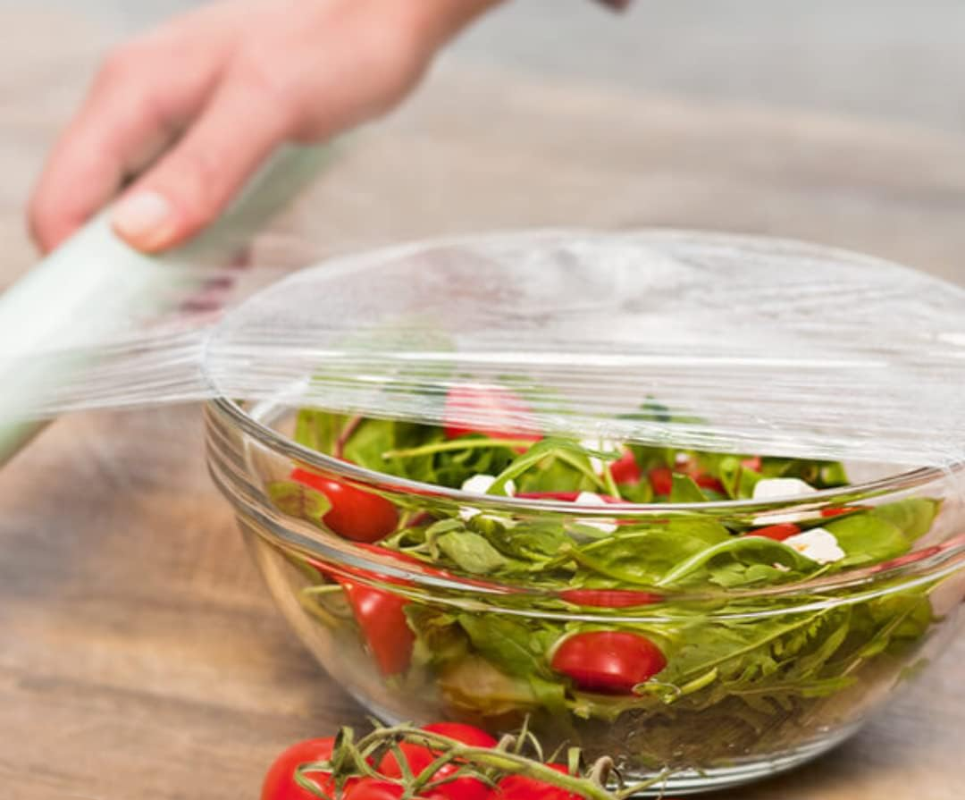 Picture of Cling Film Wrapping Paper Roll Transparent Food Packaging Storing Wrap Plastic Cling Film Roll