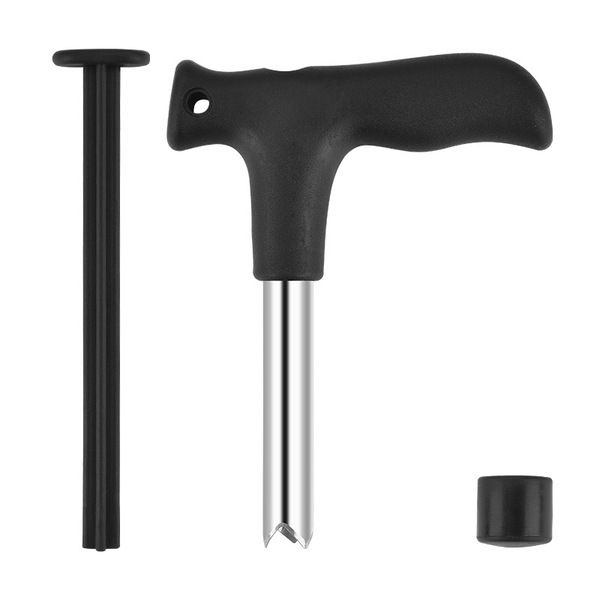 Picture of Coconut Opener Stainless Steel Drill Cutter with Cleaner Stick Coconut Tool, Set of 1, Multicolor