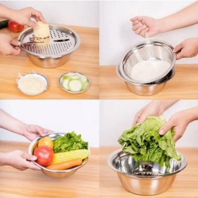 Picture of Vegetable Cutter With Drain Basket 3 In 1