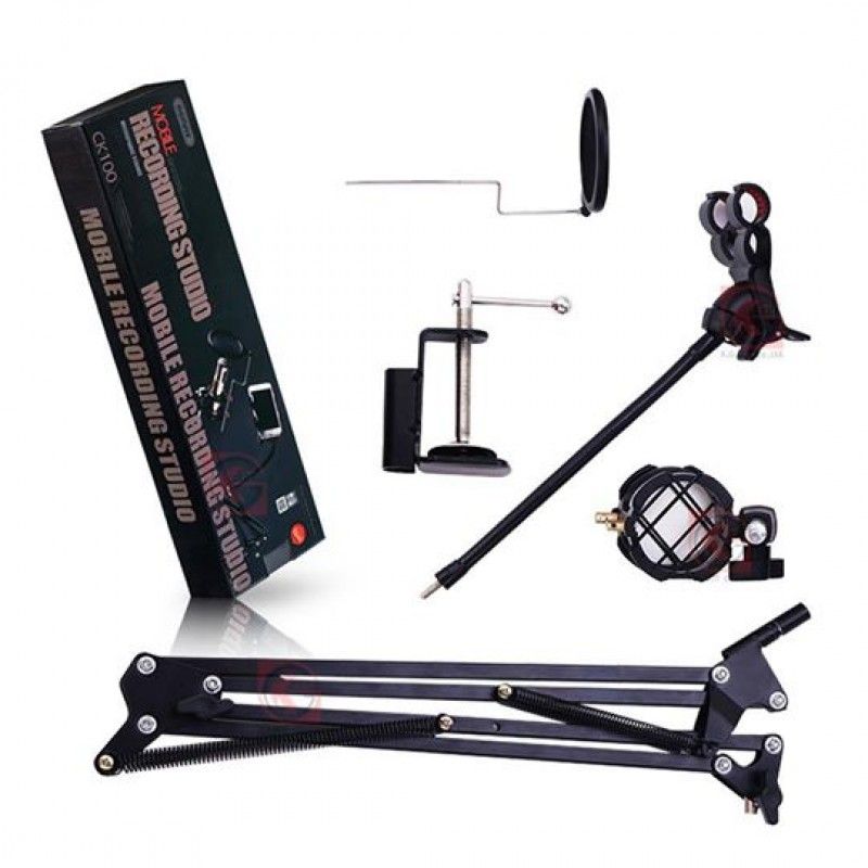 Picture of Remax CK100 Mobile Recording Studio Microphone Stands with Microphone Mount Mobile Mount Pop Filter