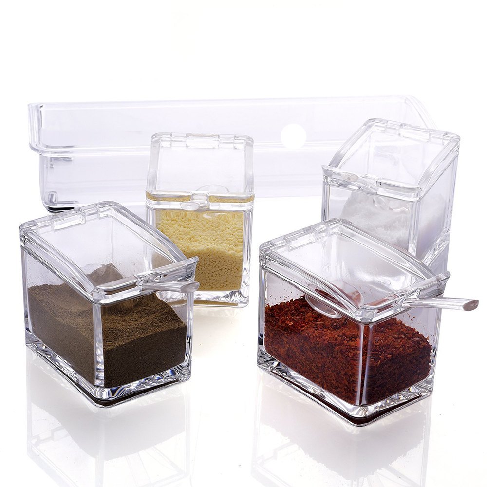 Picture of Multicolor Acrylic CRYSTAL SEASONING BOX, Size/Dimension: 26 X 10.5 X 8.3