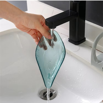 Picture of Leaf Shape Soap Case Holder Bathroom Soap holder Self Draining Soap box 1Pcs