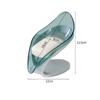 Picture of Leaf Shape Soap Case Holder Bathroom Soap holder Self Draining Soap box 1Pcs