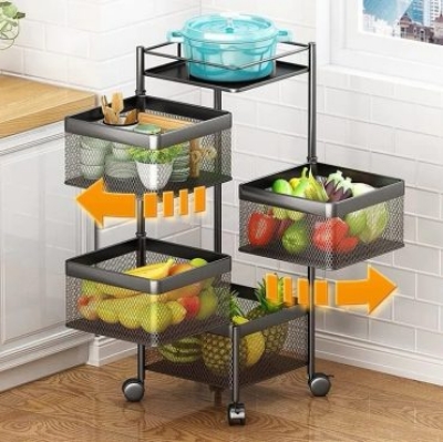 Picture of 4 Layer Square Shape Kitchen Rack