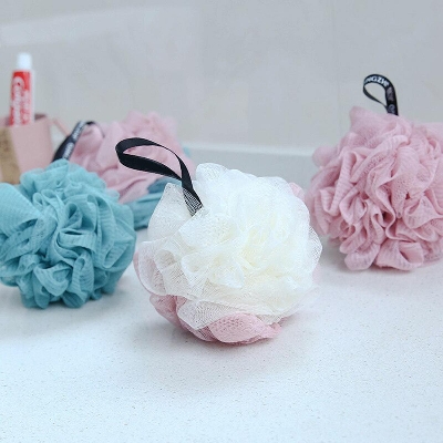 Picture of "Premium quality loofah flower bath shower wash cleaning sponge – 1 piece – bath sponge."