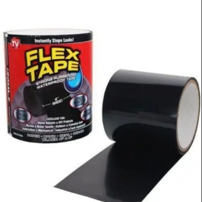 Picture of Super Strong Adhesive Tape, Black Flex Tape, Waterproof Stop Leaks Seal Repair - Duct Tape  Fix Fiberfix Insulating